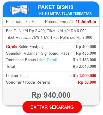 Diskon 50ribu Setelah Memasukan Voucher atau Kode Referral Fastpay Paket Bisnis