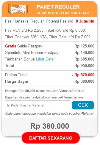 Sebelum Masukan Voucher atau Kode Referral Fastpay Paket Reguler