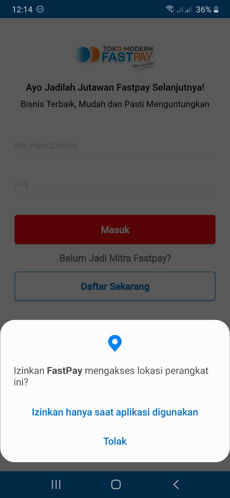 Login Apk Fastpay 2