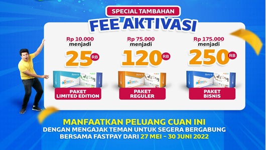 Promo Fee Aktivasi Fastpay