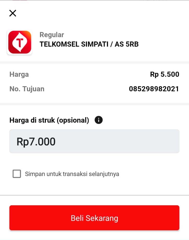 Harga Pulsa Fastpay