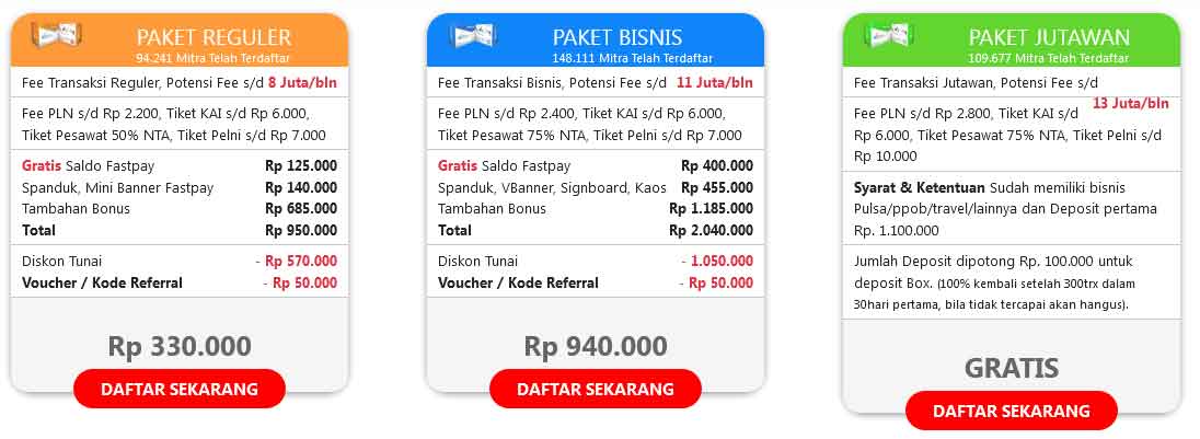 Paket Pendaftaran Fastpay