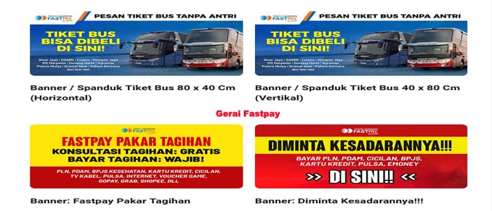 Alat Promosi Banner / Spanduk Fastpay Terbaru