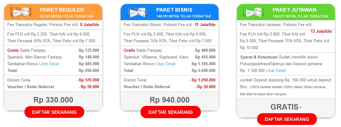 Paket Registrasi Fastpay