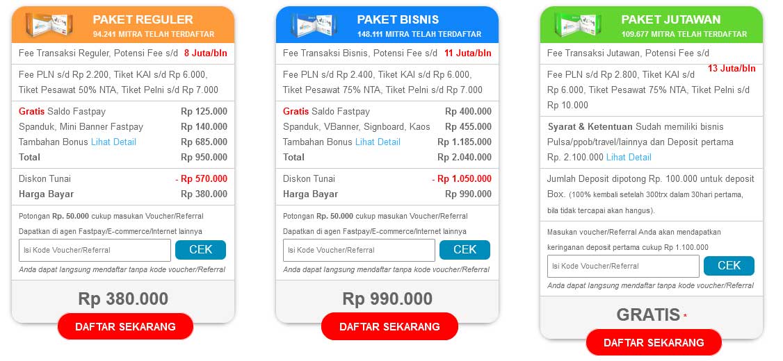 Sebelum Masukan Kode Voucer Fastpay