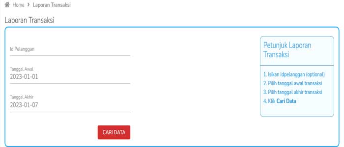 Cara Cek laporan Transaksi Fastpay