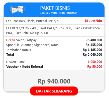 Daftar Fastpay Paket Bisnis