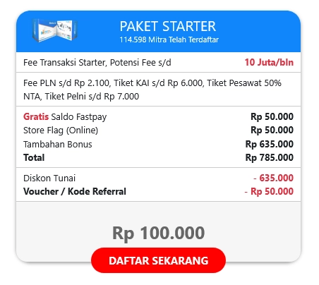 cara daftar fastpay dengan biaya aktivasi paling murah