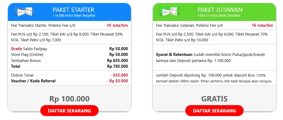 daftar fastpay gratis